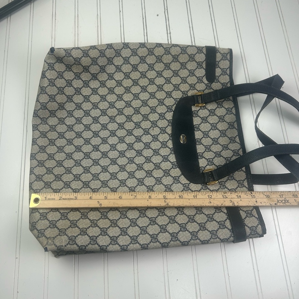 Gucci Vintage GG Supreme Navy Canvas Tote Shoulder Bag - Picture 14 of 14
